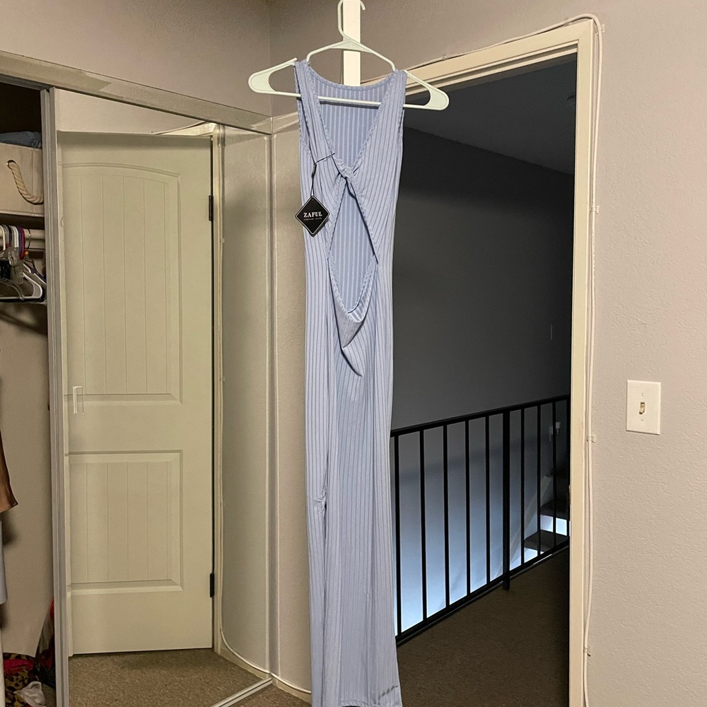 Zaful Light Blue Maxi Dress